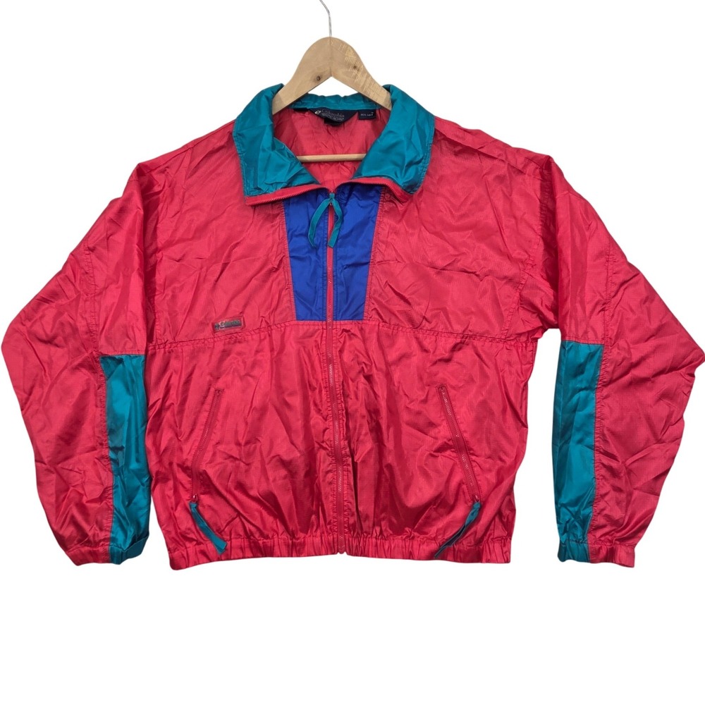 Vintage Columbia Windbreker Colorblock‎ Radial Sleeve 90s Gorpcore Mens Large